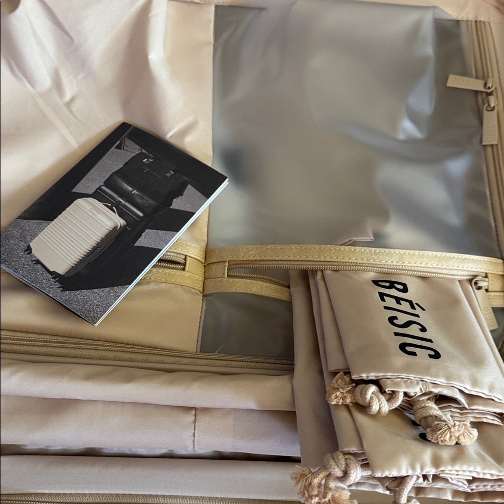 BEIS The Carry-On Roller 
in Beige - Picture 6 of 10
